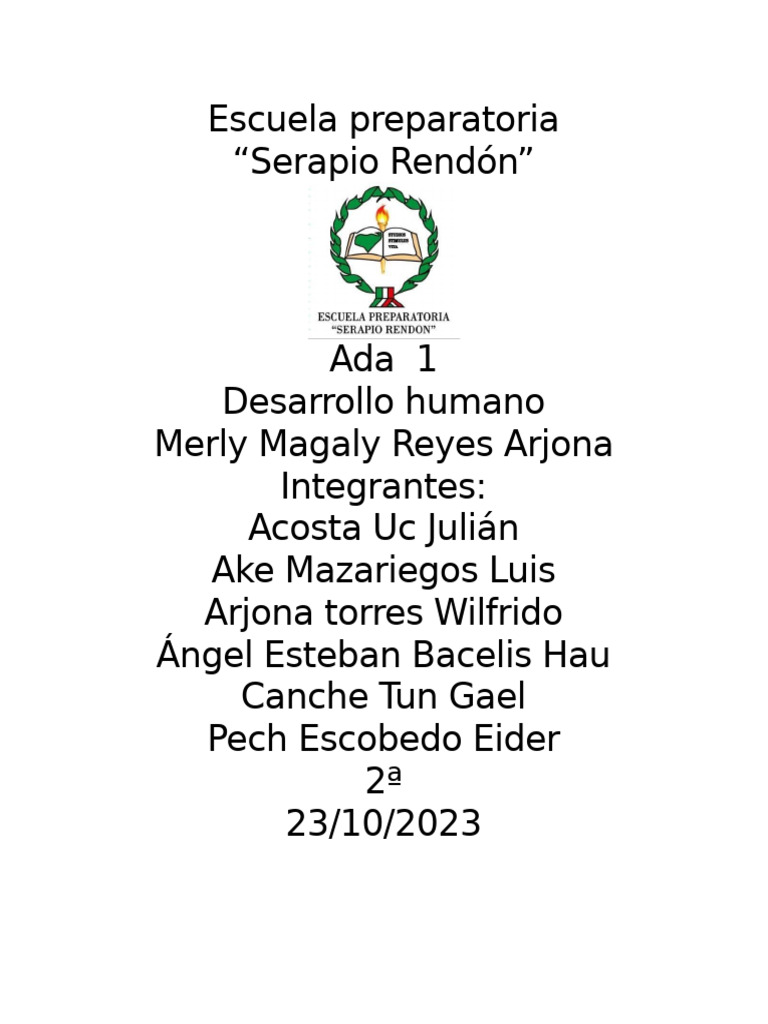 Desarrollo Humano en Serapio Rendón | PDF