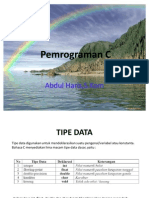 Tipe Data Pada Bahasa C