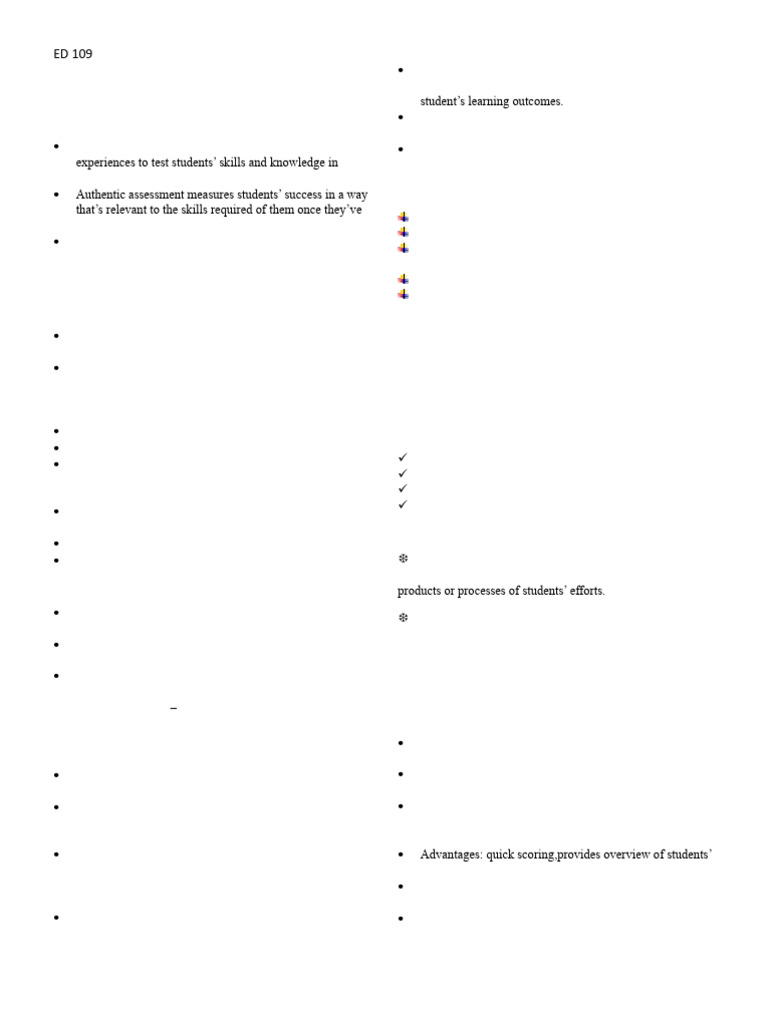 Authentic and Alternative Assessment Guide | PDF | Educational ...