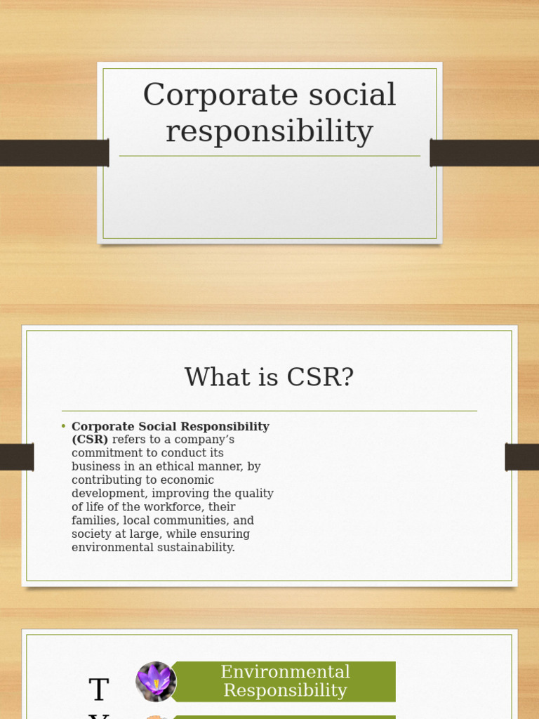Corporate Social Responsibility | PDF | Finance & Money Management