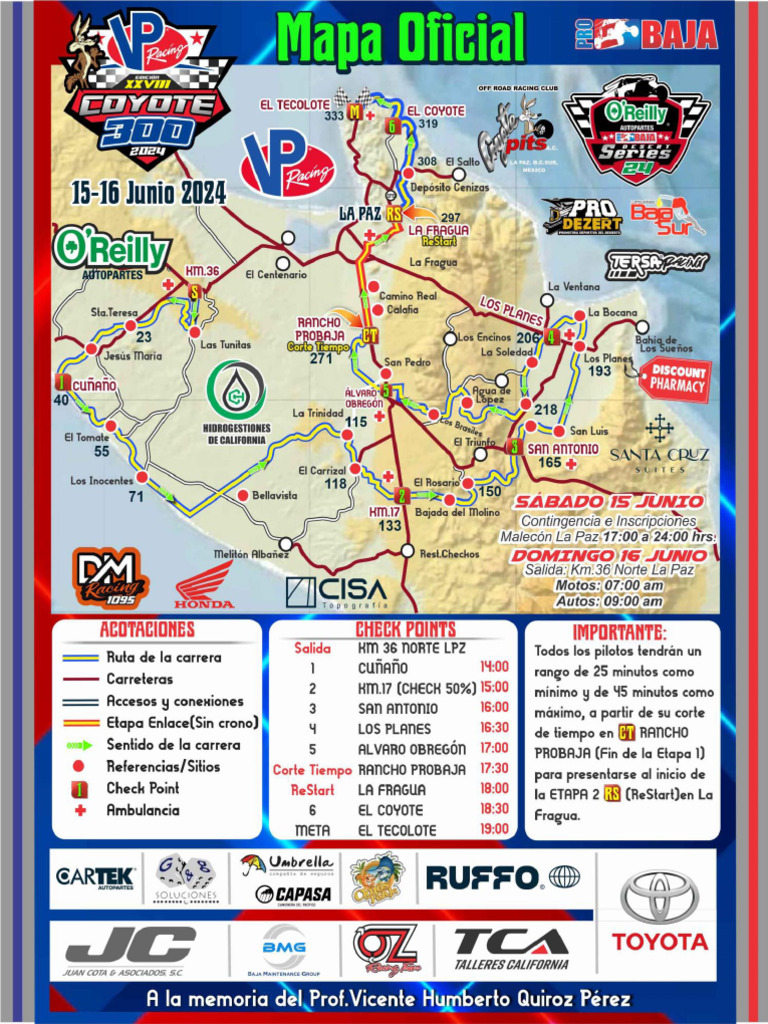 Mapa VP Racing Coyote 300 2024 | PDF