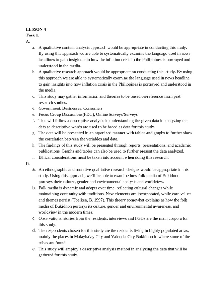 Purposive Communication Lesson 4 8 Group 9 | PDF | Data | Qualitative ...