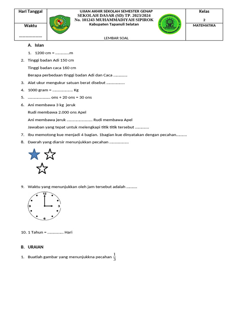 Matematika Kelas 2 Pdf
