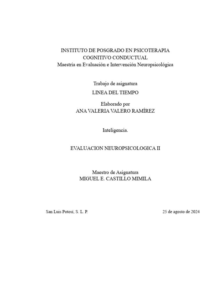 Historia y Evaluación de la Inteligencia | PDF | Inteligencia ...