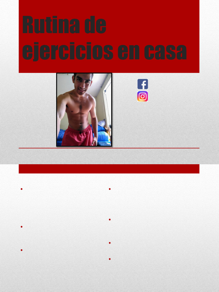 Rutina de Ejercicios en Casa | PDF | Entrenamiento con pesas | Anatomía ...