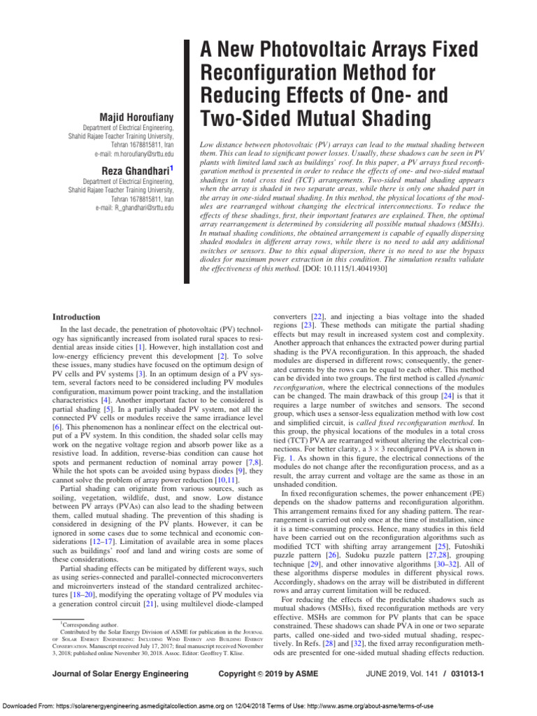 A New Photovoltaic Arrays Fixed | PDF | Photovoltaics | Photovoltaic System