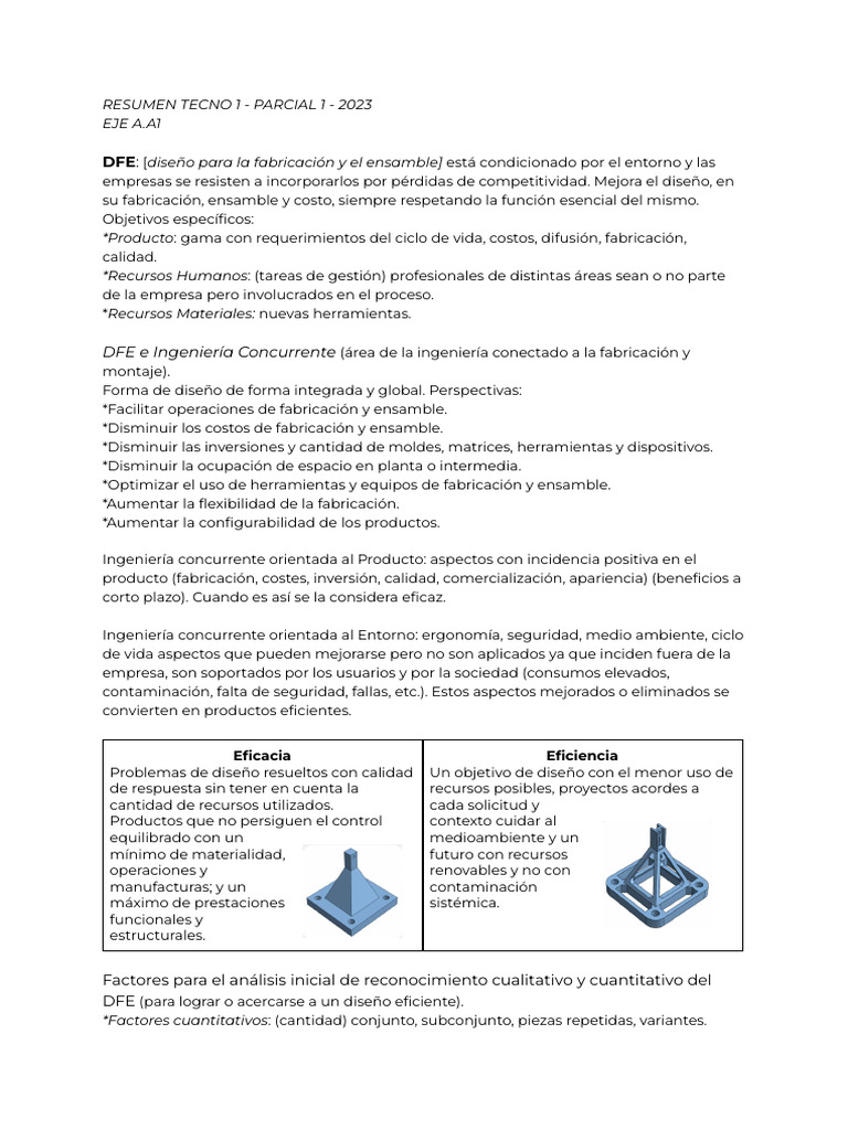 Resumen Tecno 1 - Parcial 1 - 2023 | PDF | Pandeo | Resistencia de ...