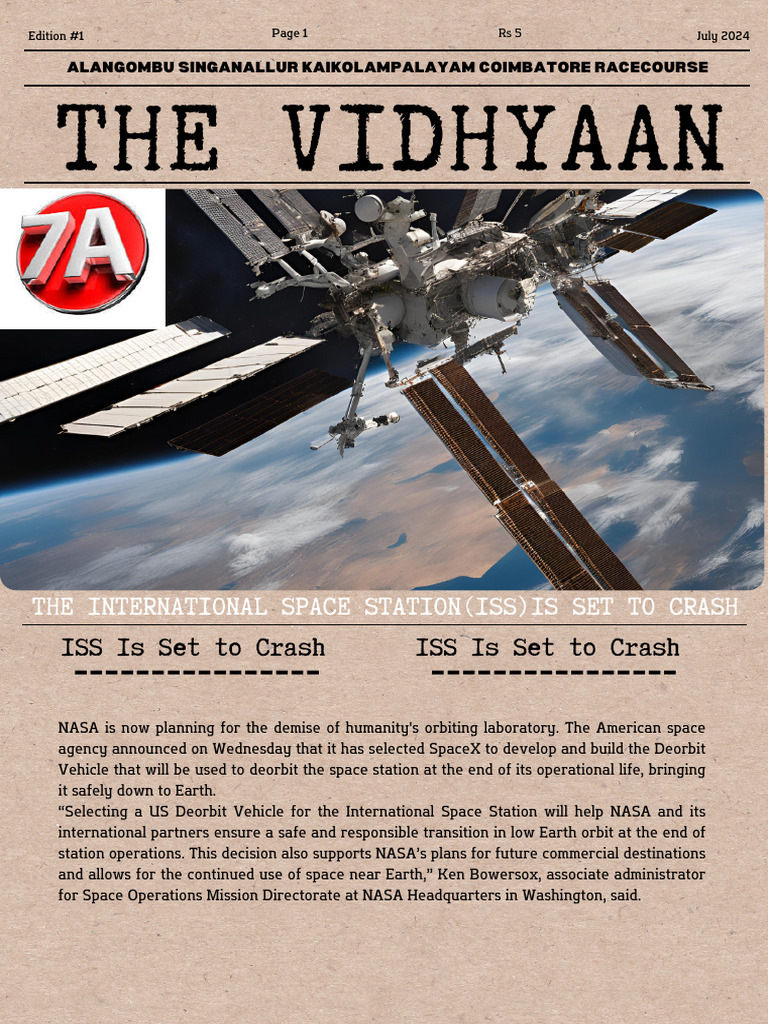 Newsletter July1726682104900 | PDF | Nasa | Space Station