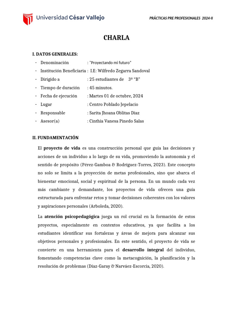 Esquema de Charla | PDF | Planificación | Toma de decisiones