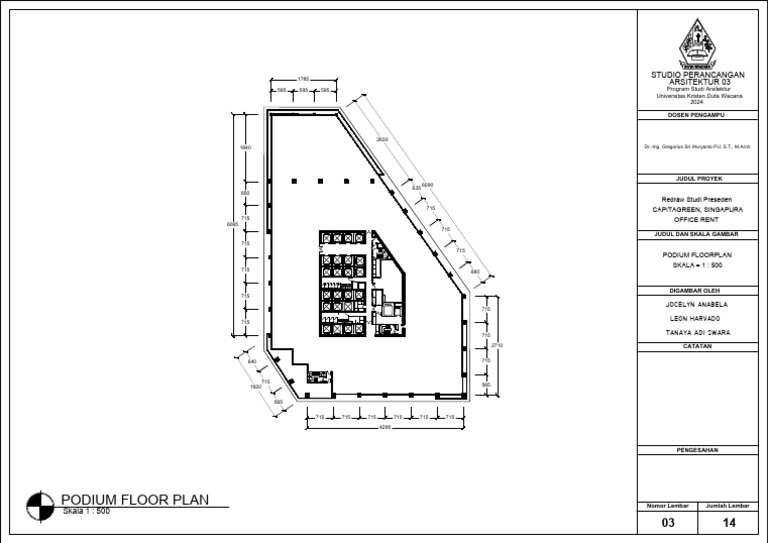 Podium Floor Plan: Studio Perancangan Arsitektur 03 | PDF