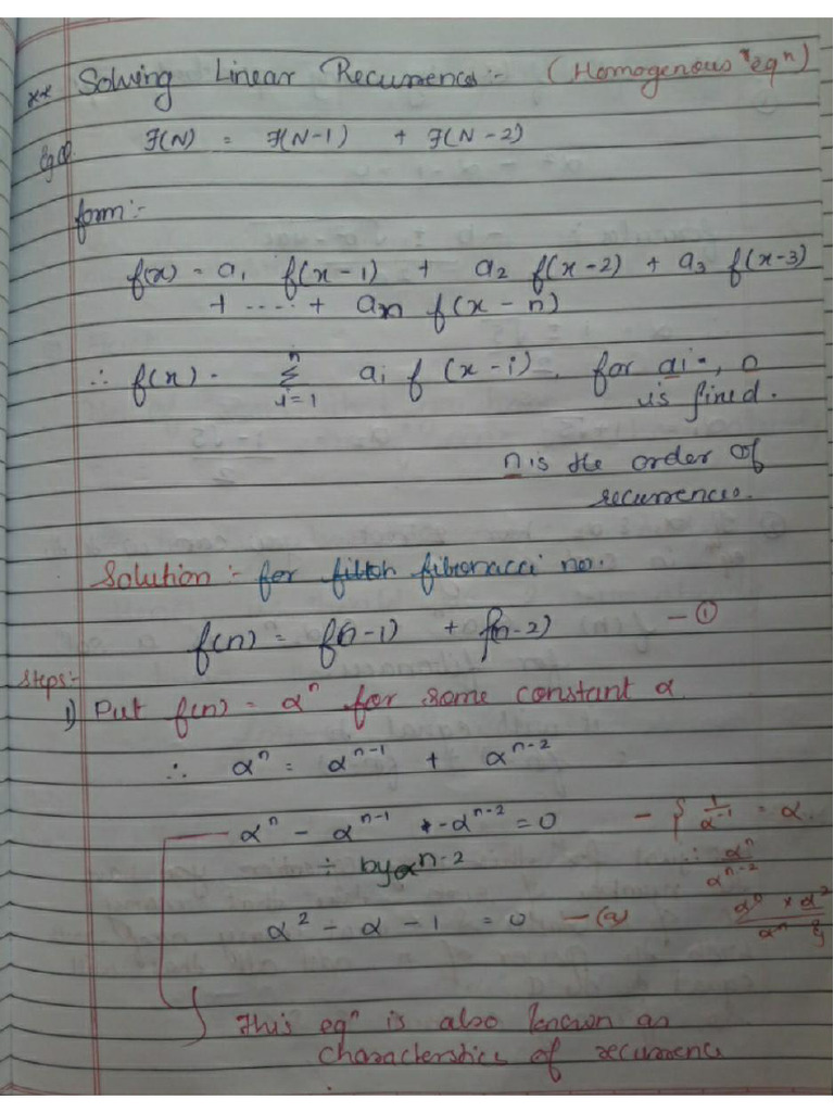 16linear Recurrence | PDF