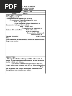 AUGUST Club Planner 2023-24