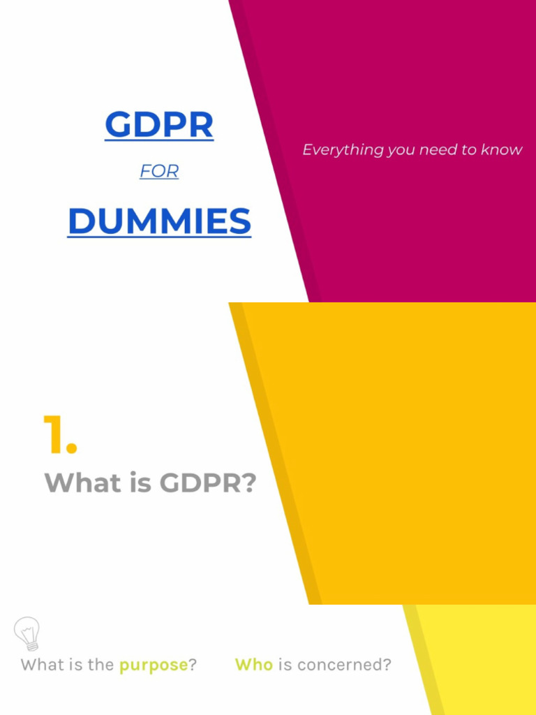 GPDR for Dummies | PDF