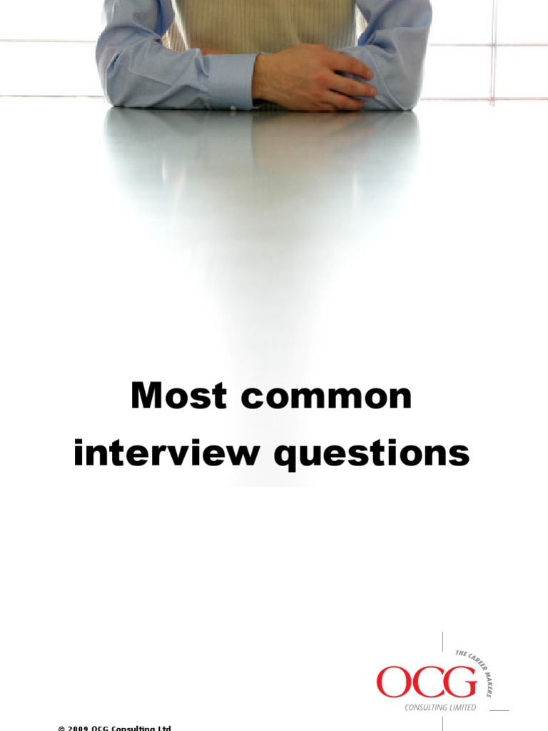 Most Common Interview Questions PDF Interview Behavioural Sciences