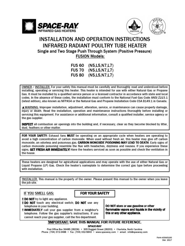 Poultry Heater Installation Guide | PDF | Ventilation (Architecture ...