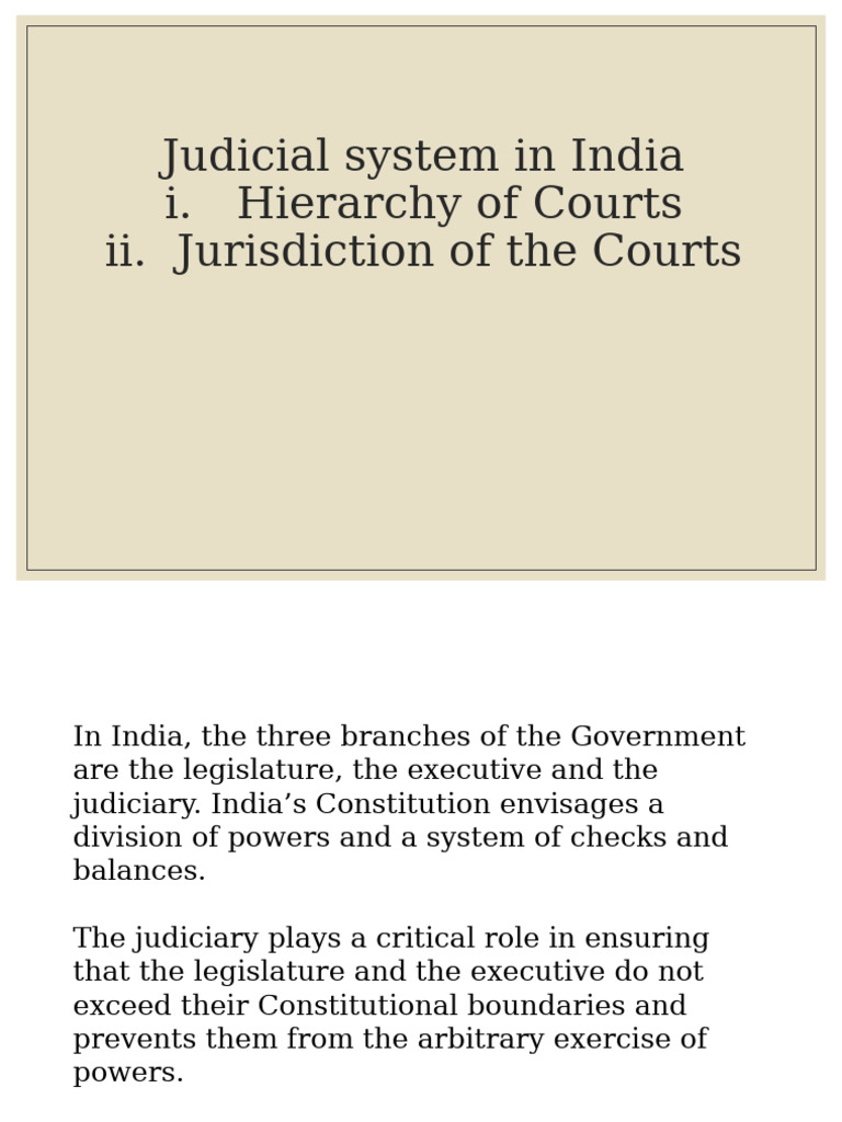Overview of India's Judicial System | PDF | Supreme Courts | Jurisdiction