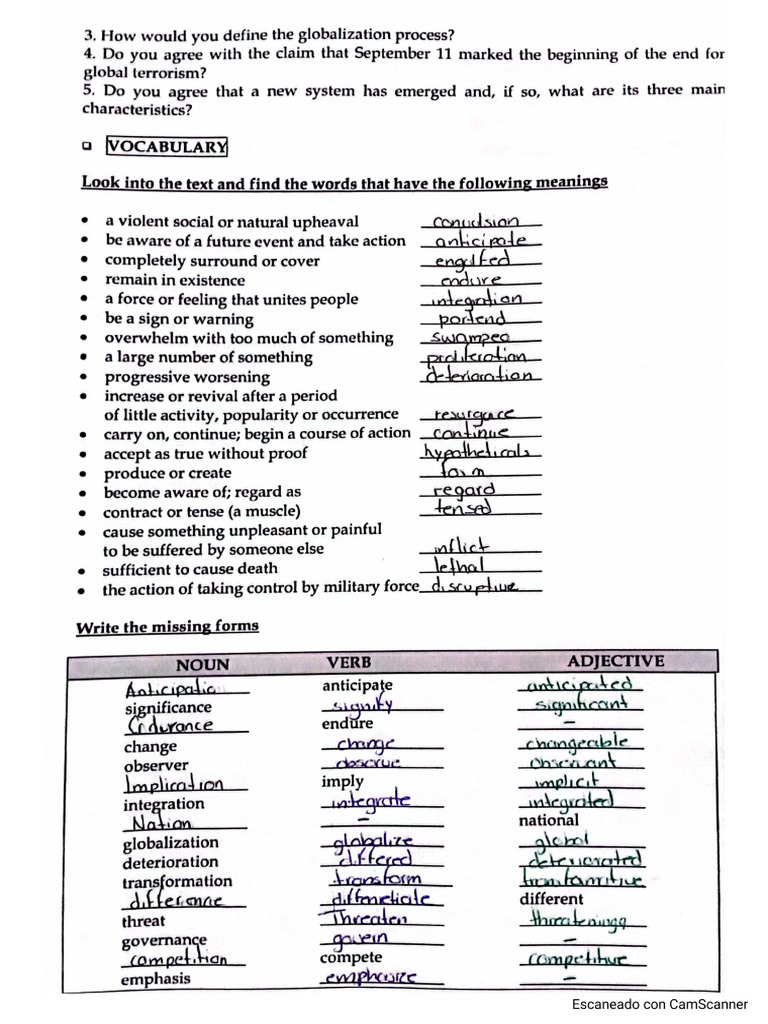 Vocabulary | PDF