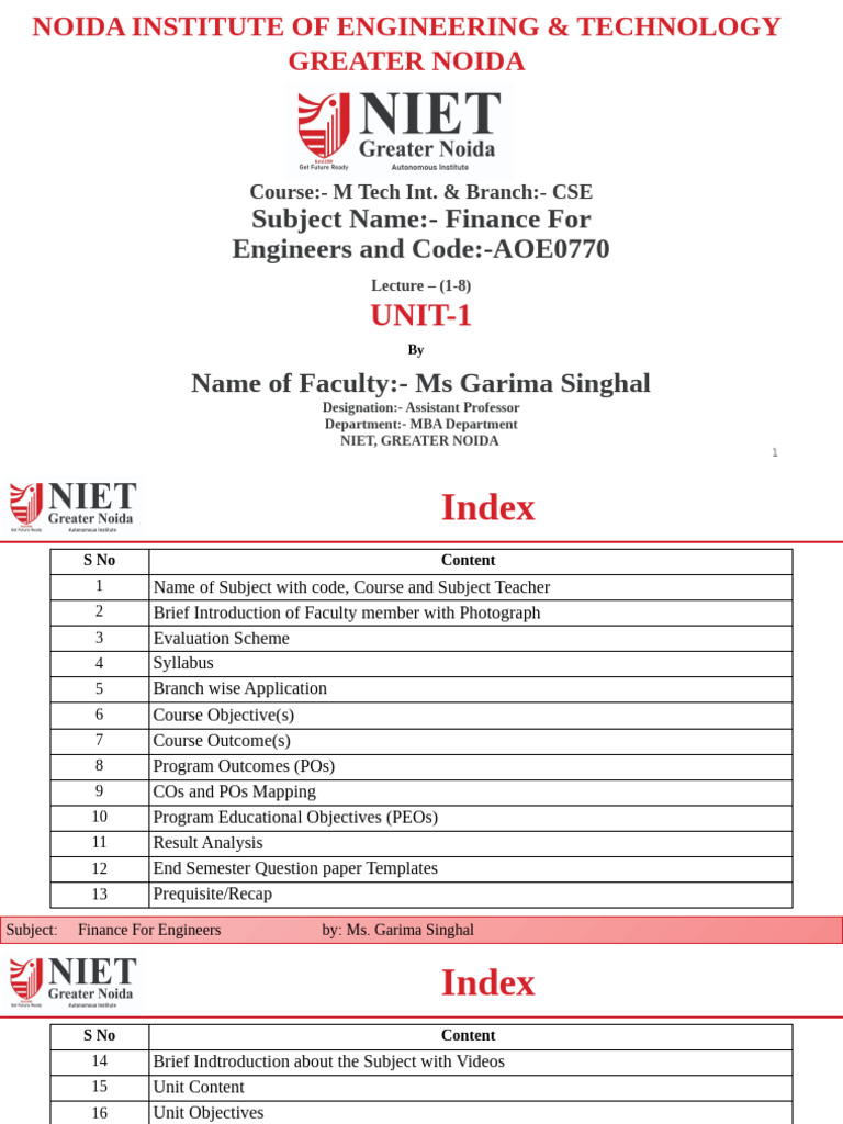 Unit-1 (FFE) | PDF | Debits And Credits | Equity (Finance)
