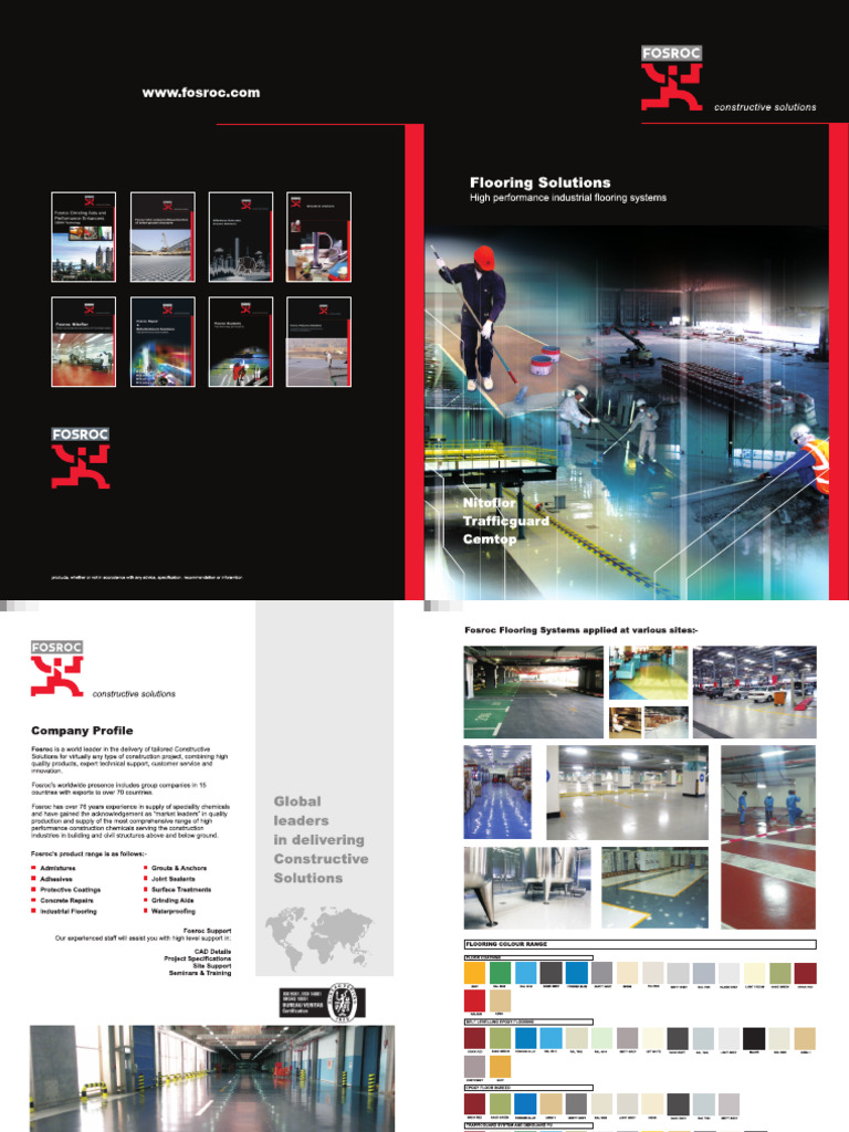 Fosroc Industrial Flooring Brochure | PDF | Concrete | Wear