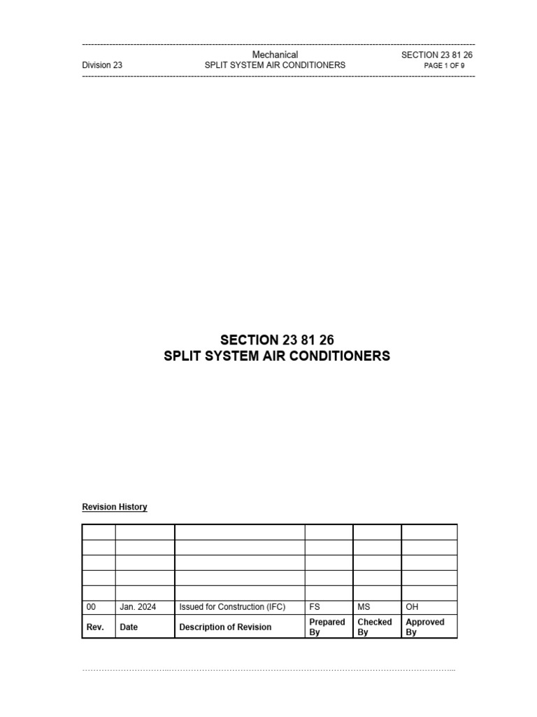 Part B Mechanical Specifications Revised 171 179 Pdf Duct Flow