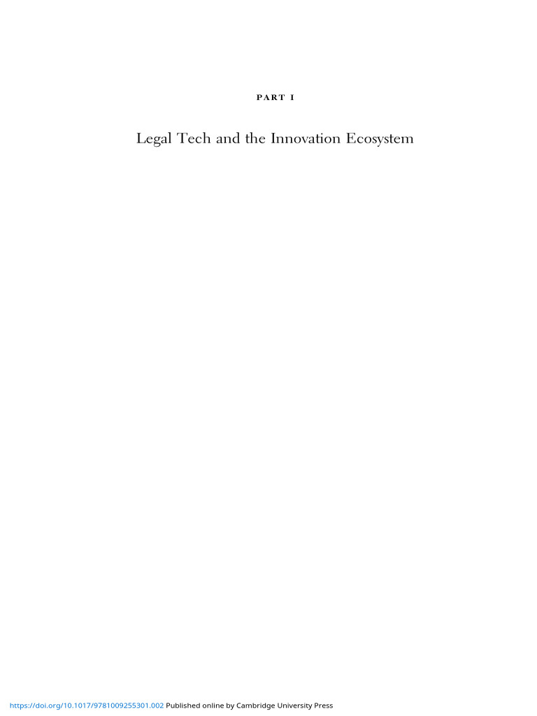 Legal Tech Ecosystem Overview | PDF