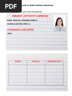 Index Card Format