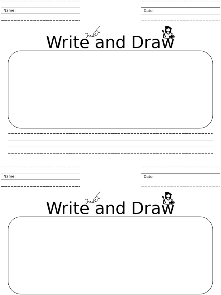 Write and Draw (Landscape) PDF