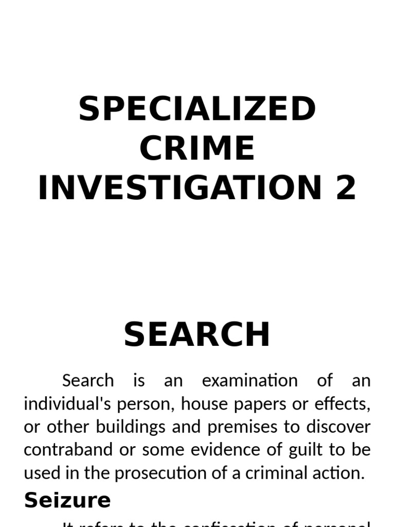 Search Warrant and Seizure Guidelines | PDF | Search And Seizure ...