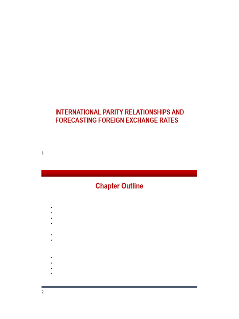 4 - International Parity Relationships and Forecasting Foreign Exchange ...