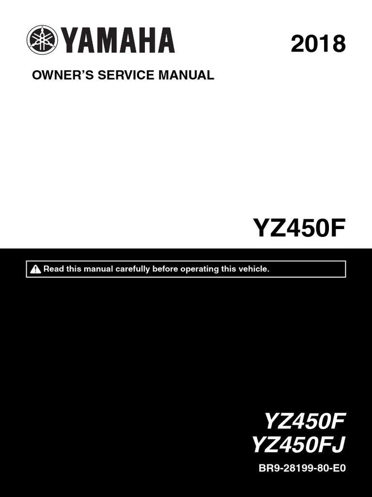 YAMAHA YZ450F 2009 SERVICE MANUAL PDF visual data 8