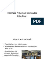 Human Computer Interface