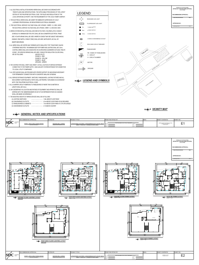 Condominium Electrical Plan Overview | PDF | Electrical Wiring ...