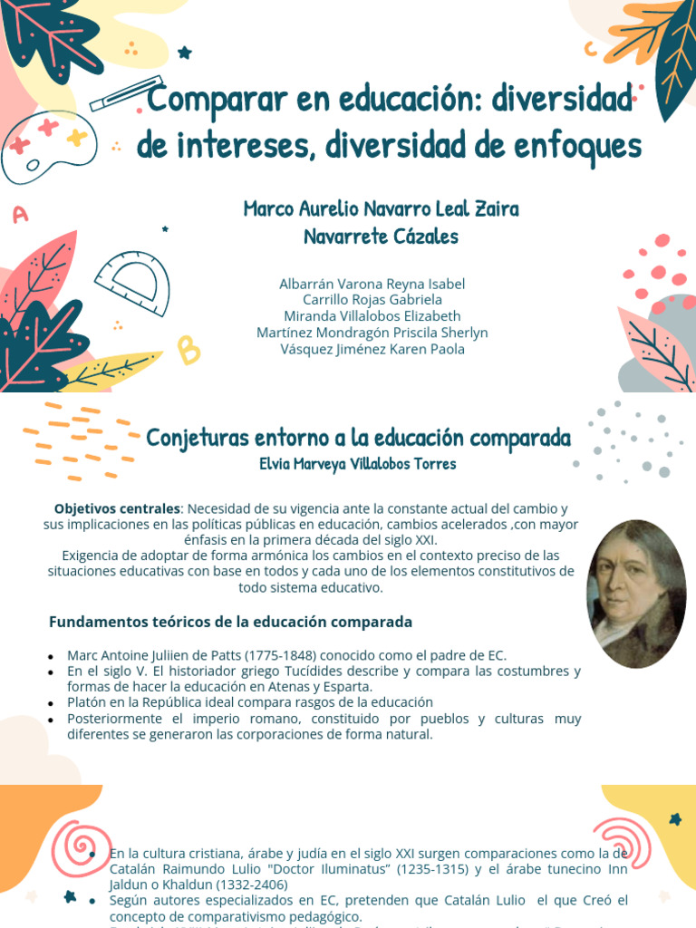 Conjeturas Entorno A La Educación Comparada | PDF | Educación en artes ...