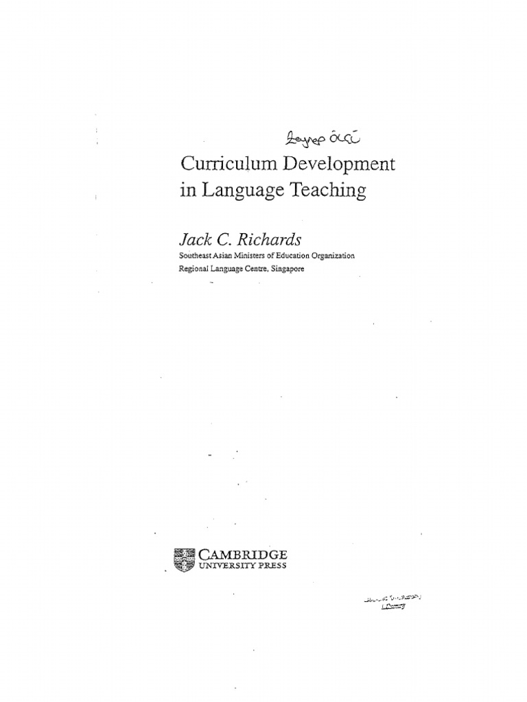 Curriculum Development in Language Teaching | PDF