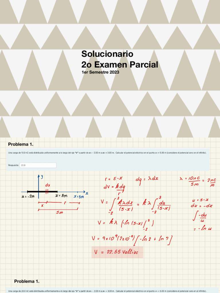 Fisica 2 2P 1S2023 Solucionario | PDF | Teaching Methods & Materials