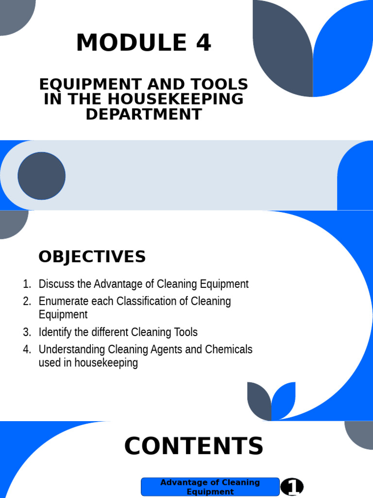 Module 4 Group 3 1 | PDF | Housekeeping | Hygiene