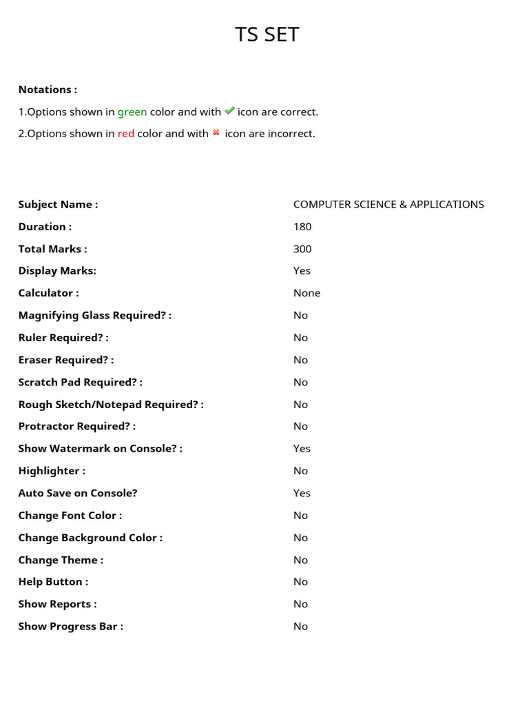 Computer Science Applications 30th Oct 2023 Shift 1 | PDF | Multiple ...