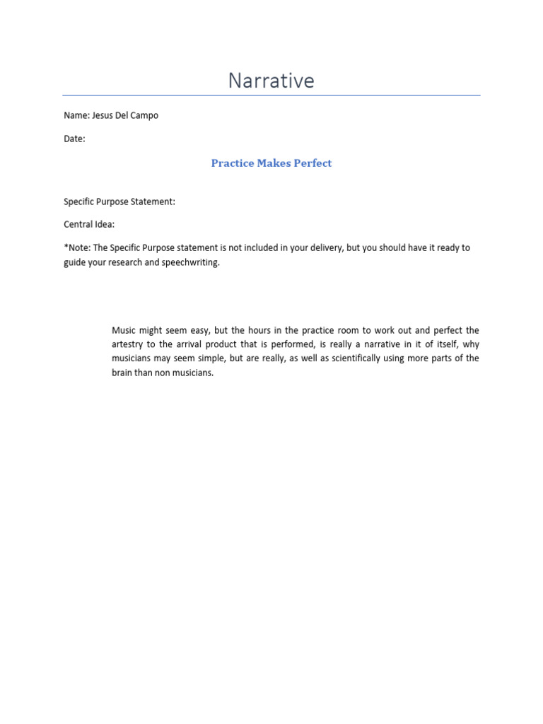 Narrative Pdf Cognitive Psychology Neuroscience