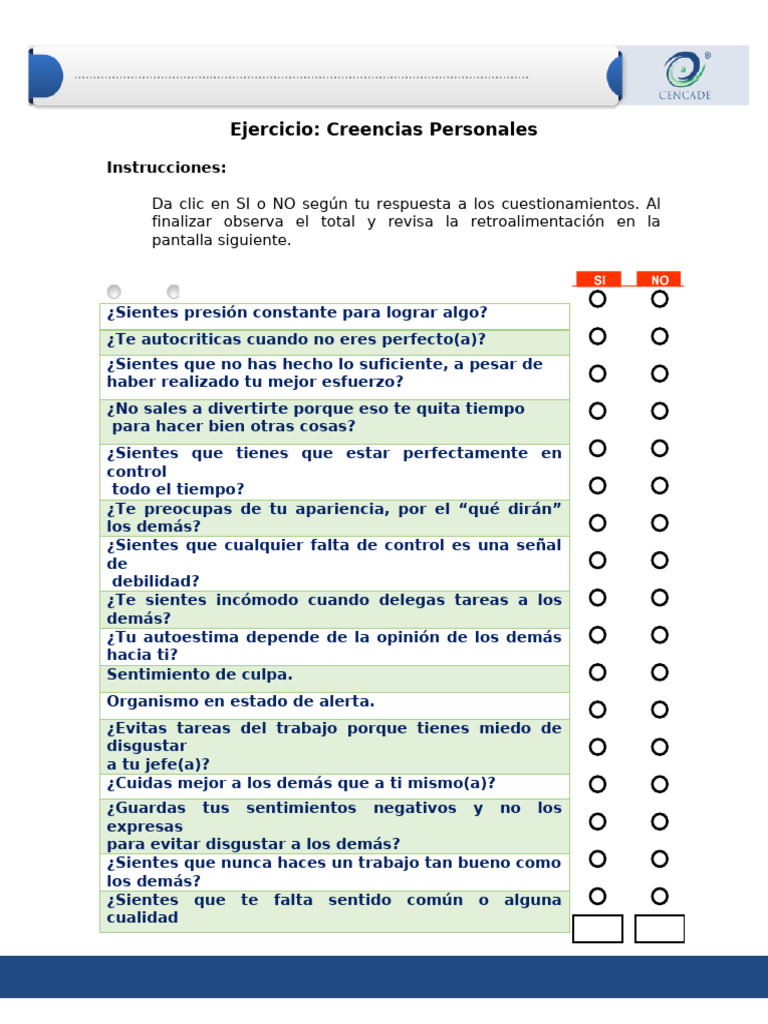 Ejercicio de Autoconocimiento del Estrés | PDF | Crecimiento personal y ...