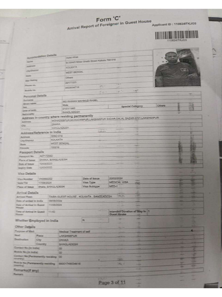Rasel Form C | PDF