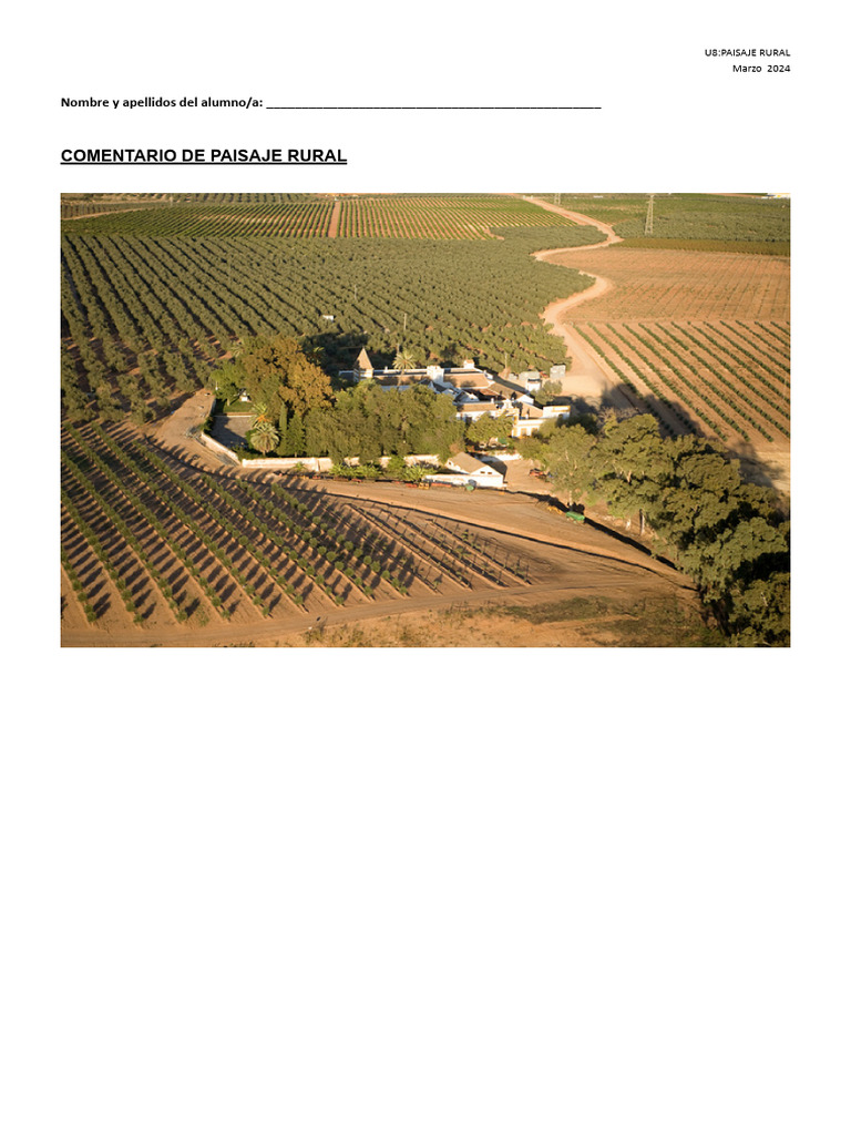 Comentario de Paisaje Rural | PDF
