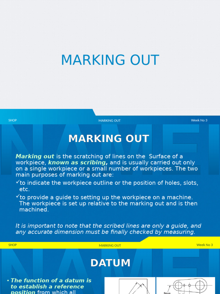 WEEK 3 Marking Out | PDF | Machining | Forging