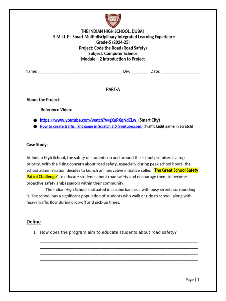 2 Grade-5 Computer Introduction To The Project | PDF | Traffic ...