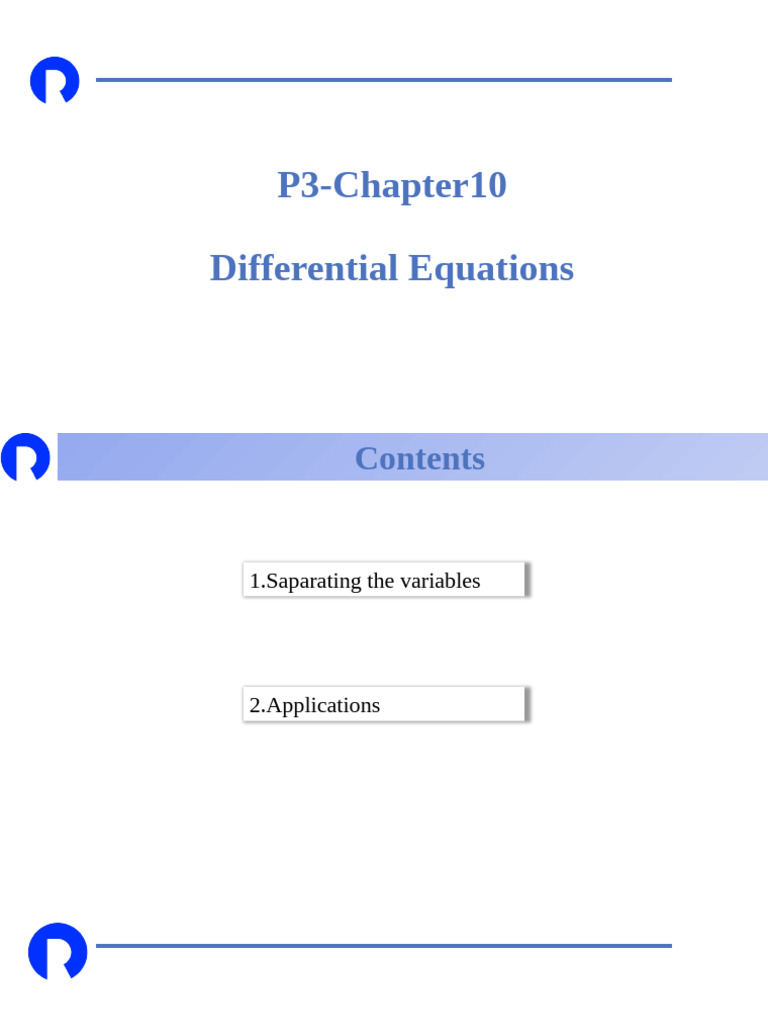 10 Differential Equations | PDF | Equations | Differential Equations