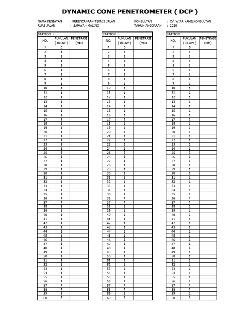 Format data lapangan dcp pdf