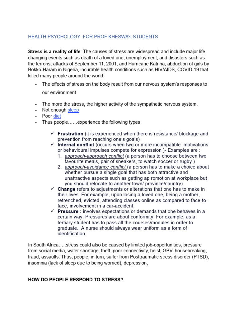 Understanding Stress and Coping Strategies | PDF | Stress (Biology ...