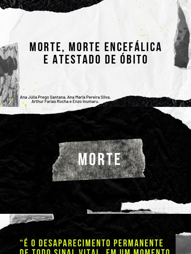Morte, Morte Encefálica e Atestado de Óbito | PDF | Morte | Coma