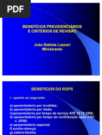 Beneficios Previdenciarios e Criterios de Revisao i