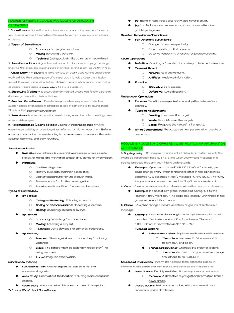 Handouts 169 14 21 | PDF | Crime Scene | Search Warrant