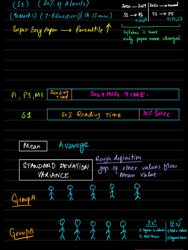 s1 Mean, Standard Deviation and Variance | PDF | Standard Deviation ...